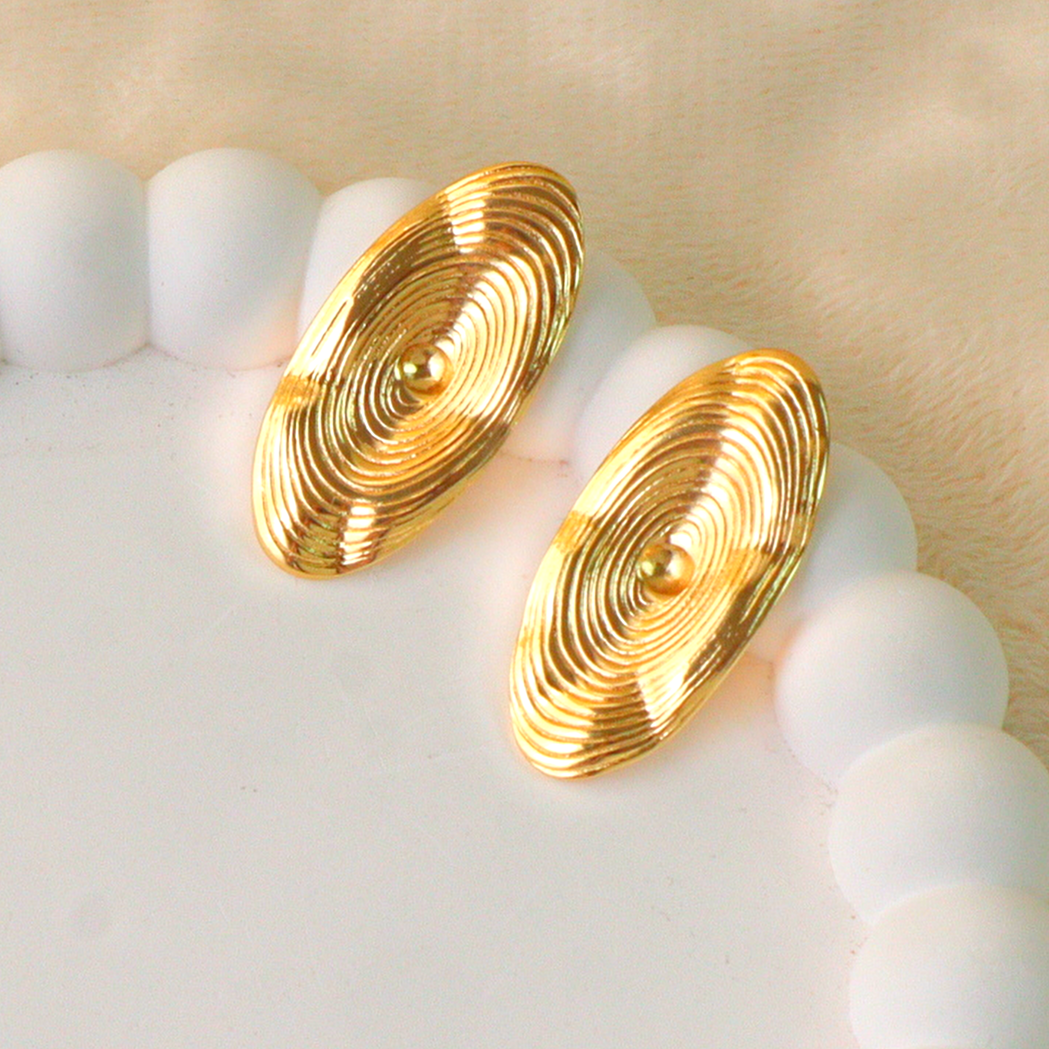 Aura Disc Anti Tarnish Earrings