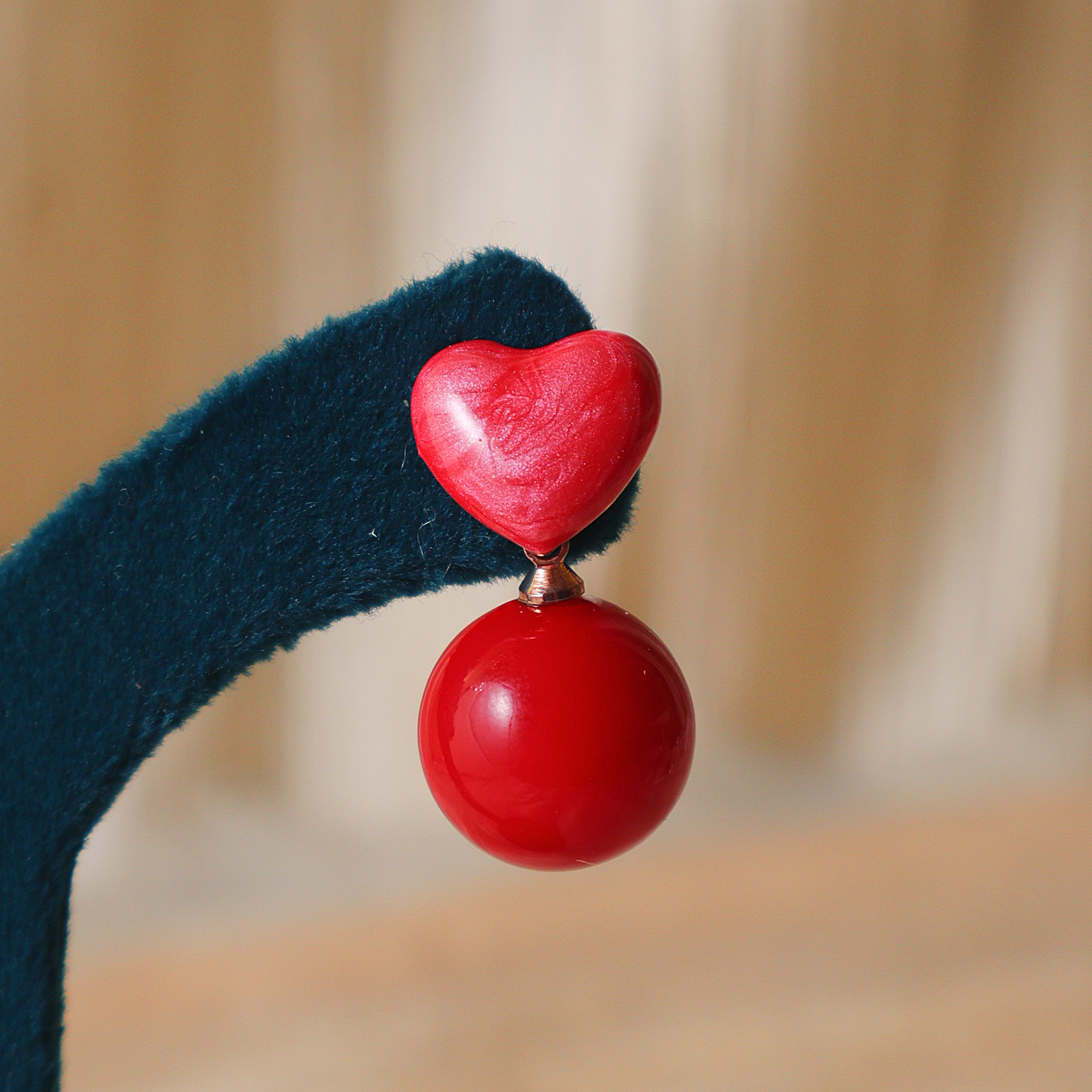 Heart & Pearl Drop Designer Earrings for Women – Elegant Daily Wear Studs