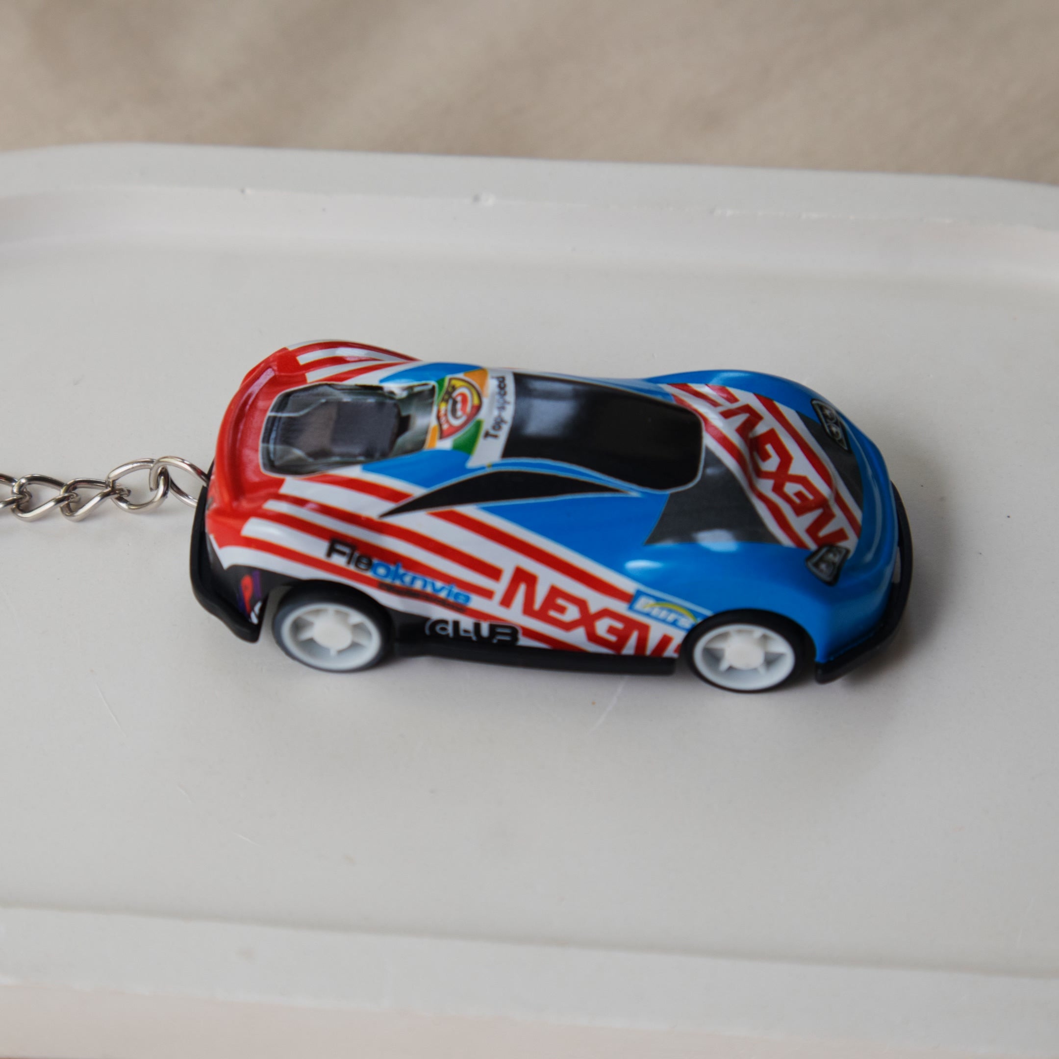 Mini Pull Back Top Speed Car  keychain - Interactive Toy Race Car Bag Charm