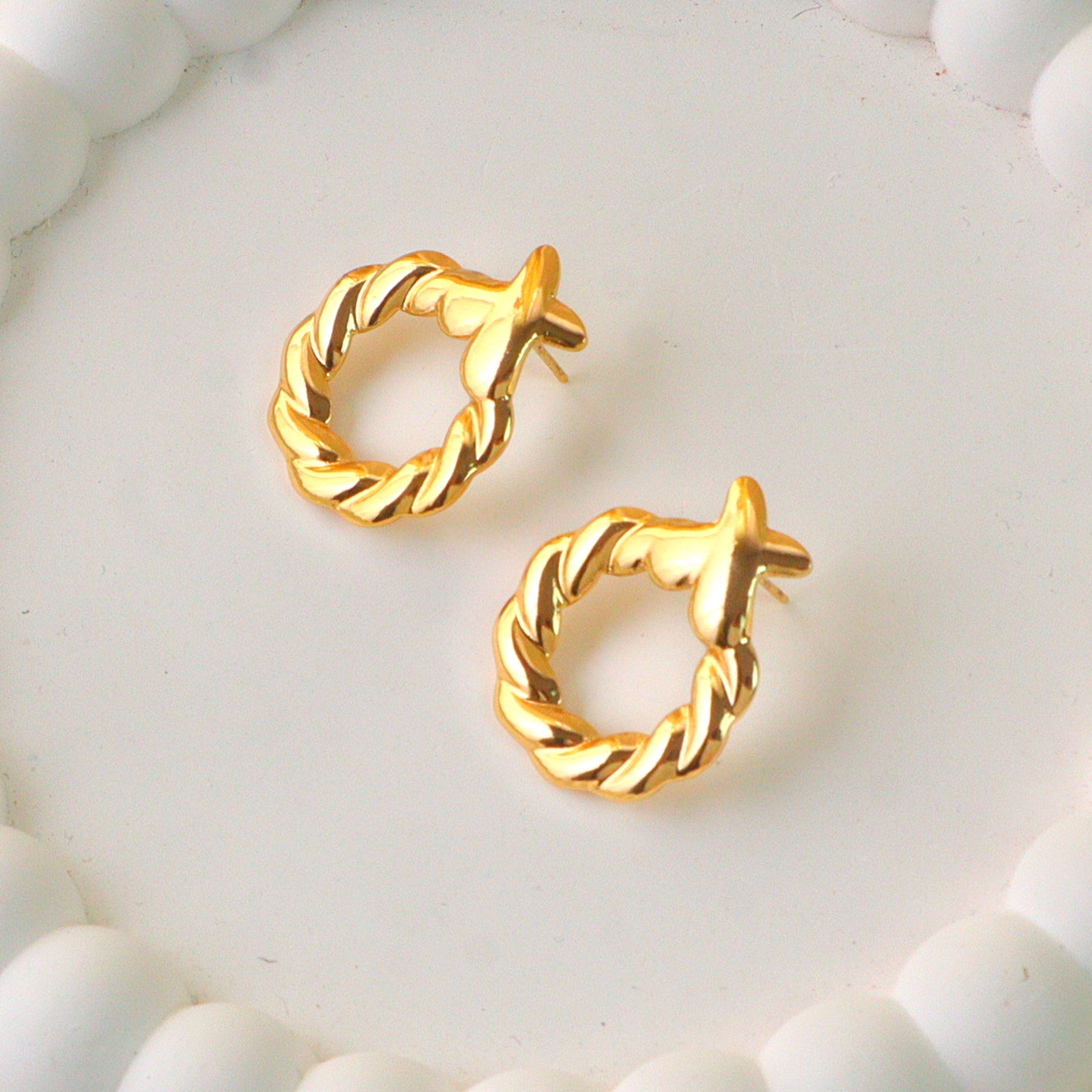 Twisted Halo Anti Tarnish Hoops