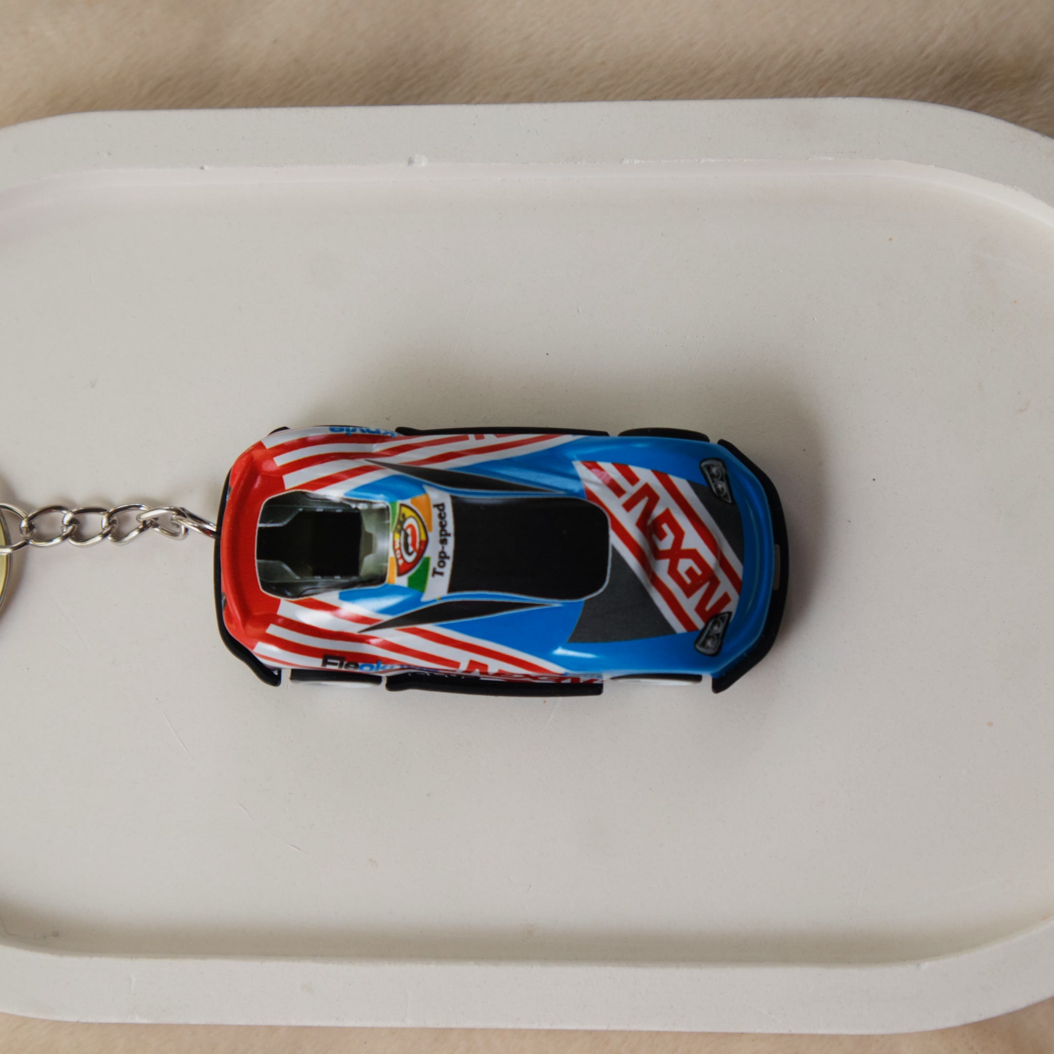 Mini Pull Back Top Speed Car  keychain - Interactive Toy Race Car Bag Charm