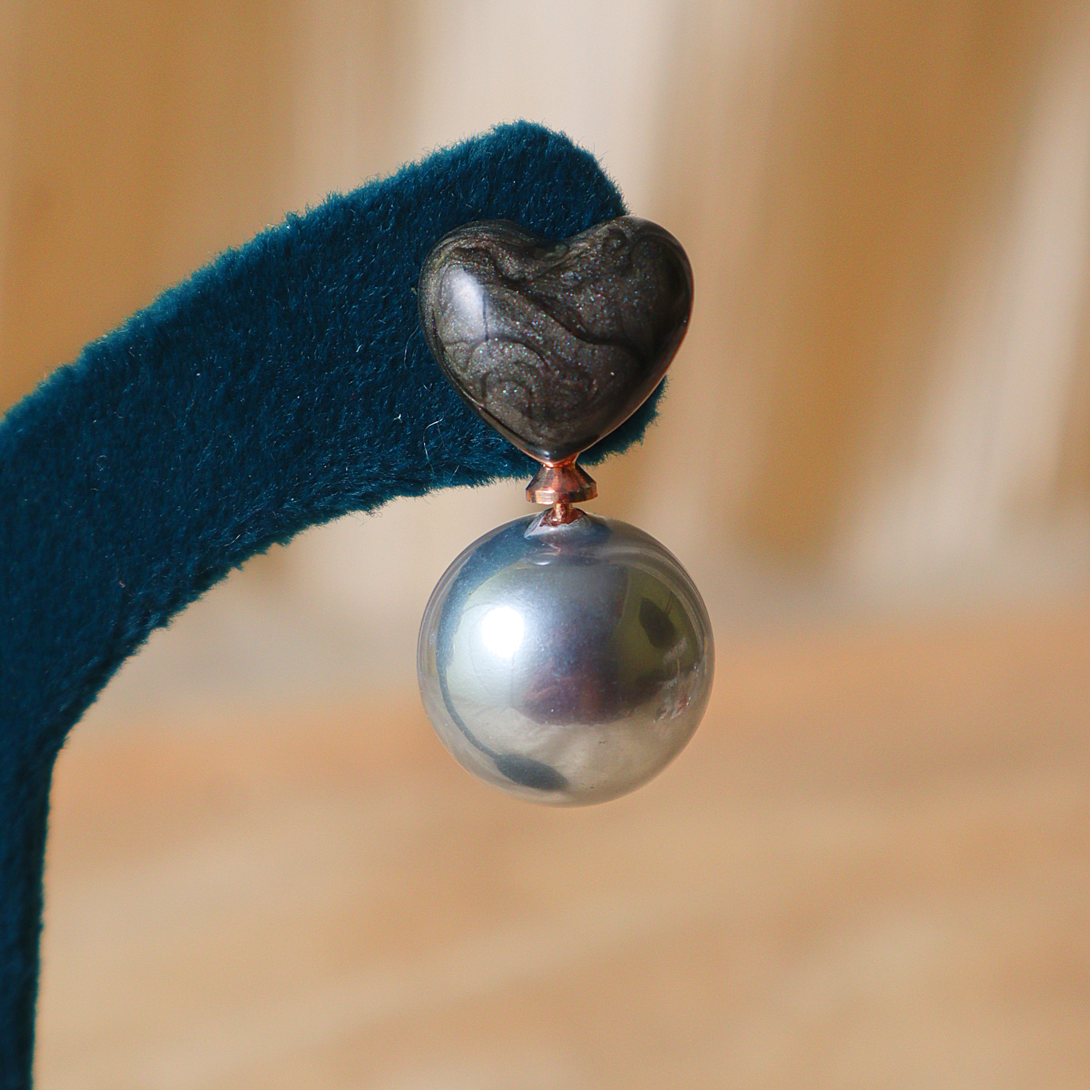 Heart & Pearl Drop Designer Earrings for Women – Elegant Daily Wear Studs