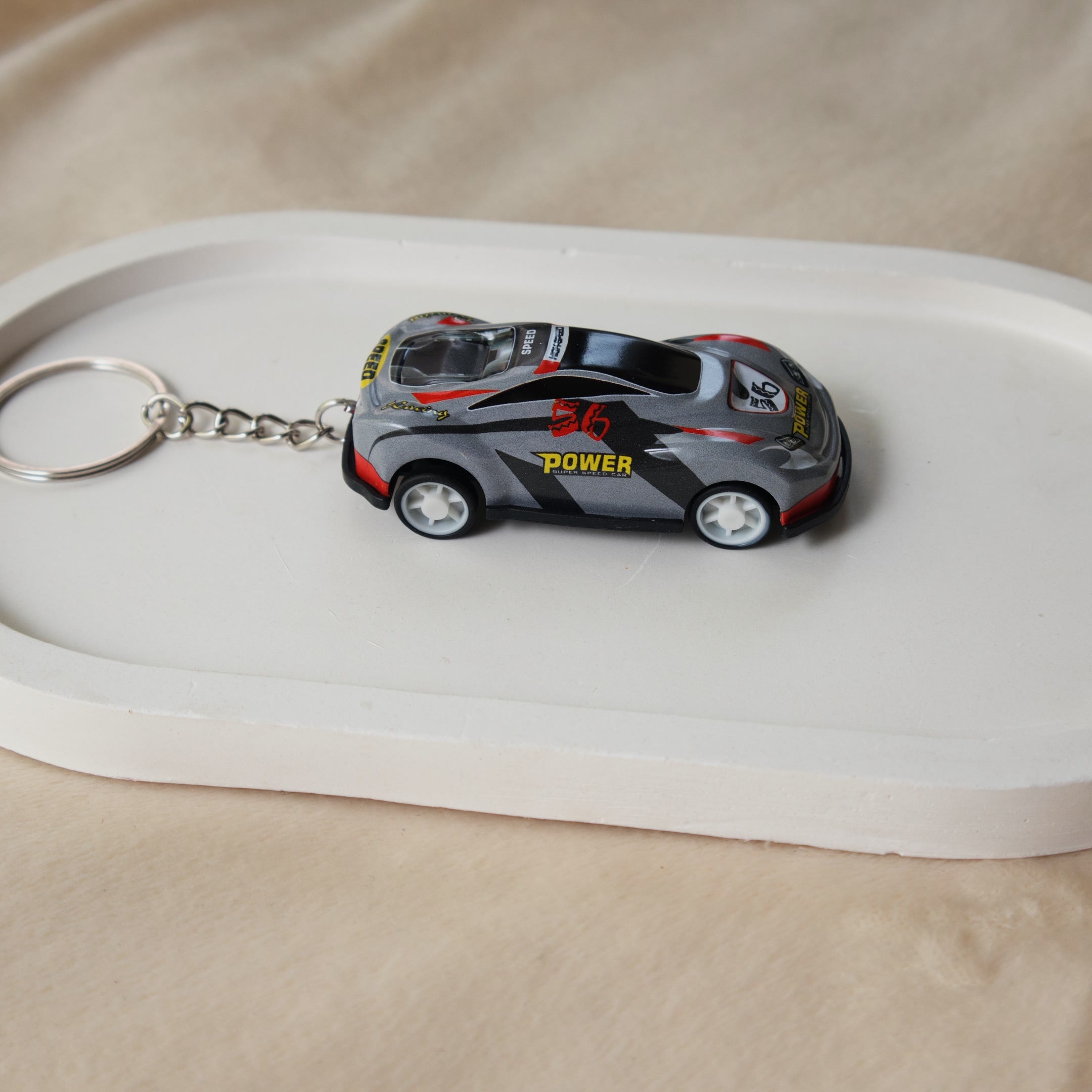 Mini Pull Back Power Car  keychain - Interactive Toy Race Car Bag Charm