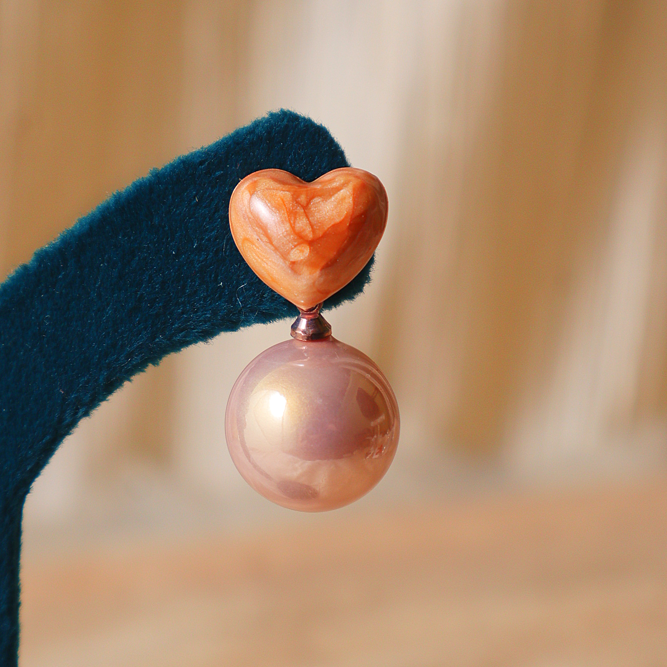 Heart & Pearl Drop Designer Earrings for Women – Elegant Daily Wear Studs