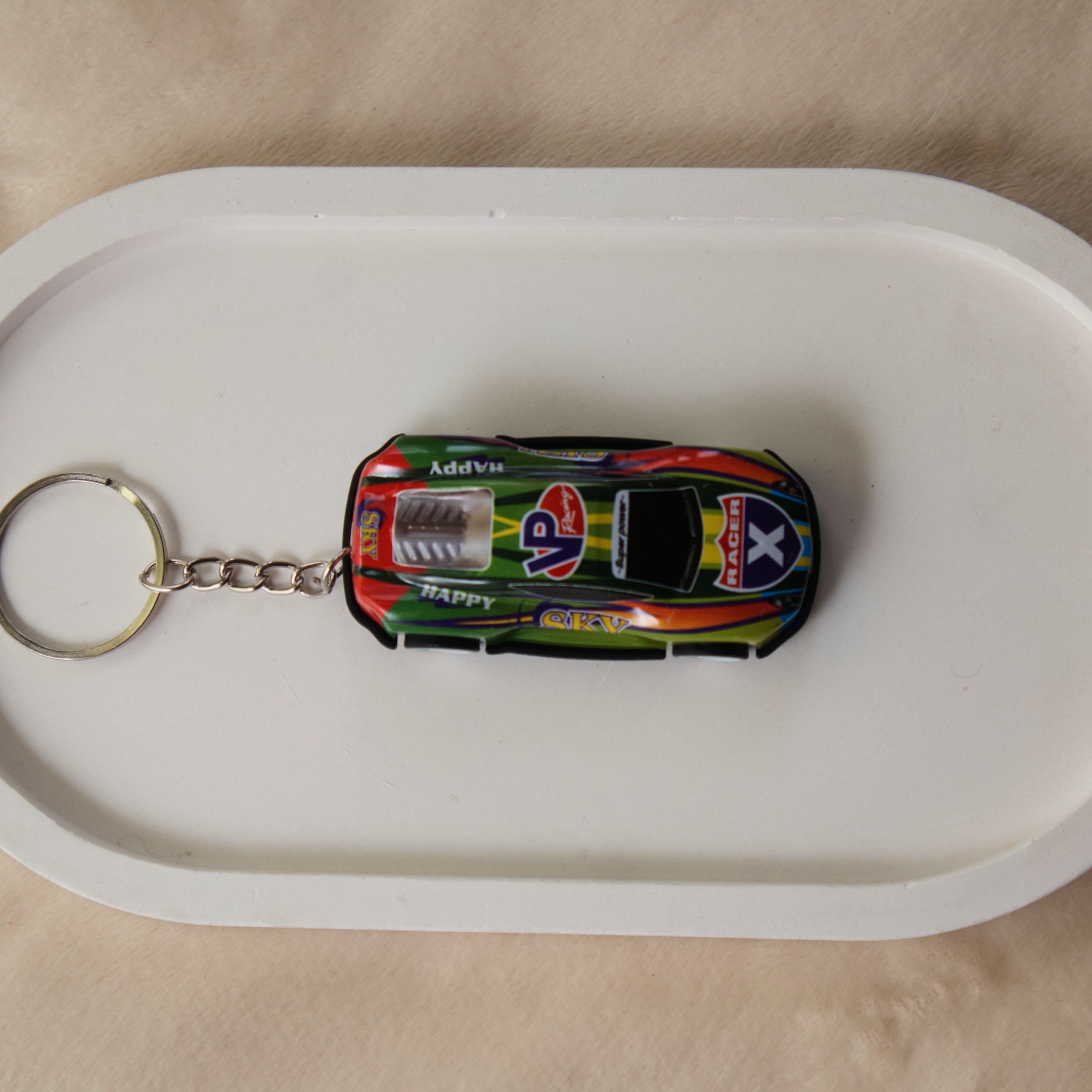 Mini Pull Back Racer Car keychain - Interactive Toy Race Car Bag Charm