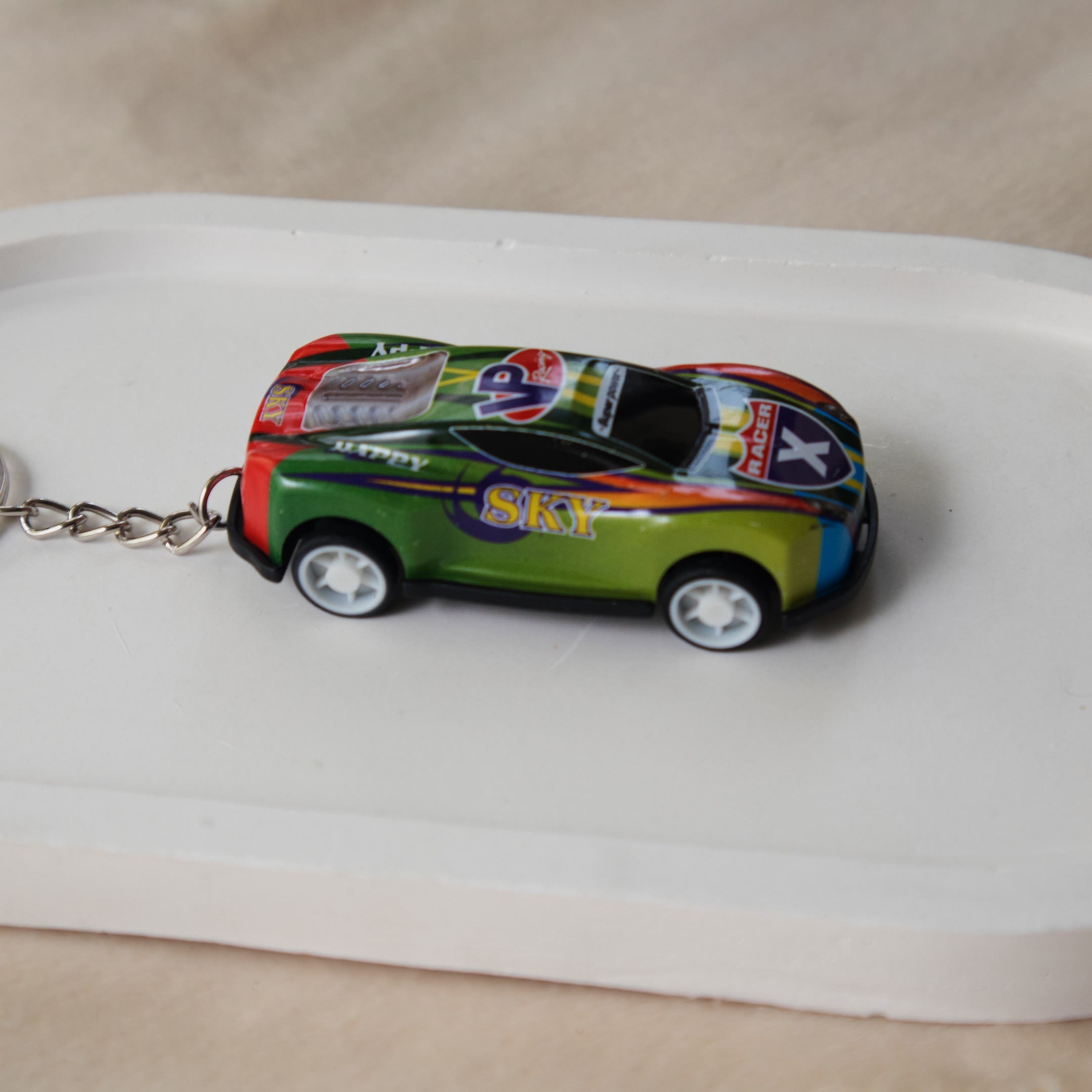 Mini Pull Back Racer Car keychain - Interactive Toy Race Car Bag Charm