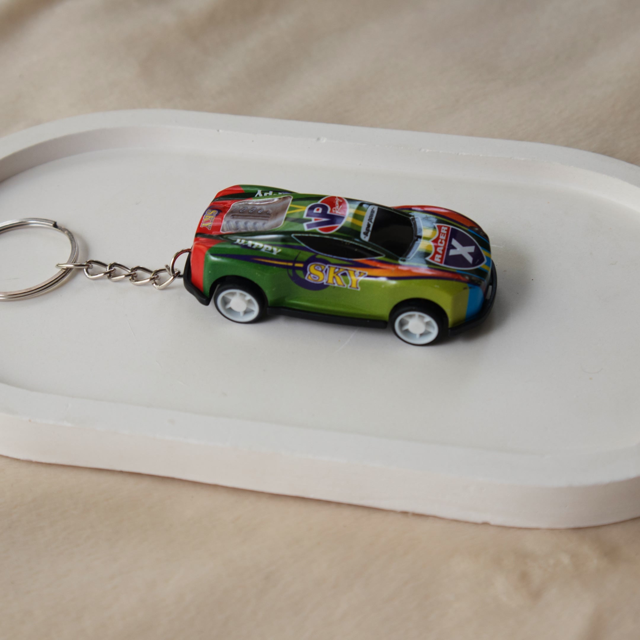 Mini Pull Back Racer Car keychain - Interactive Toy Race Car Bag Charm