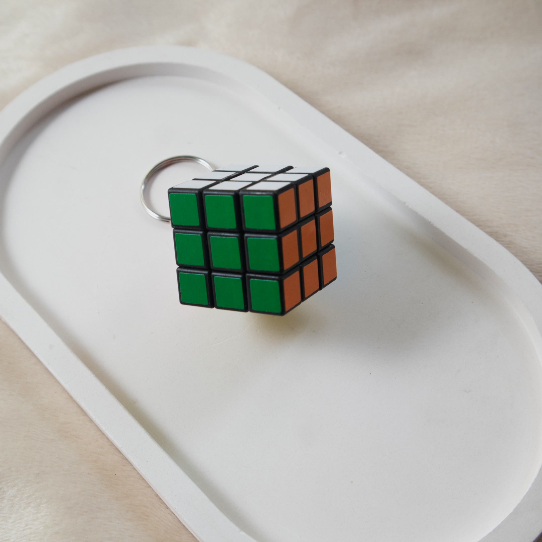 Mini 3x3 Magic Cube keychain - Functional Fidget Puzzle Bag Charm