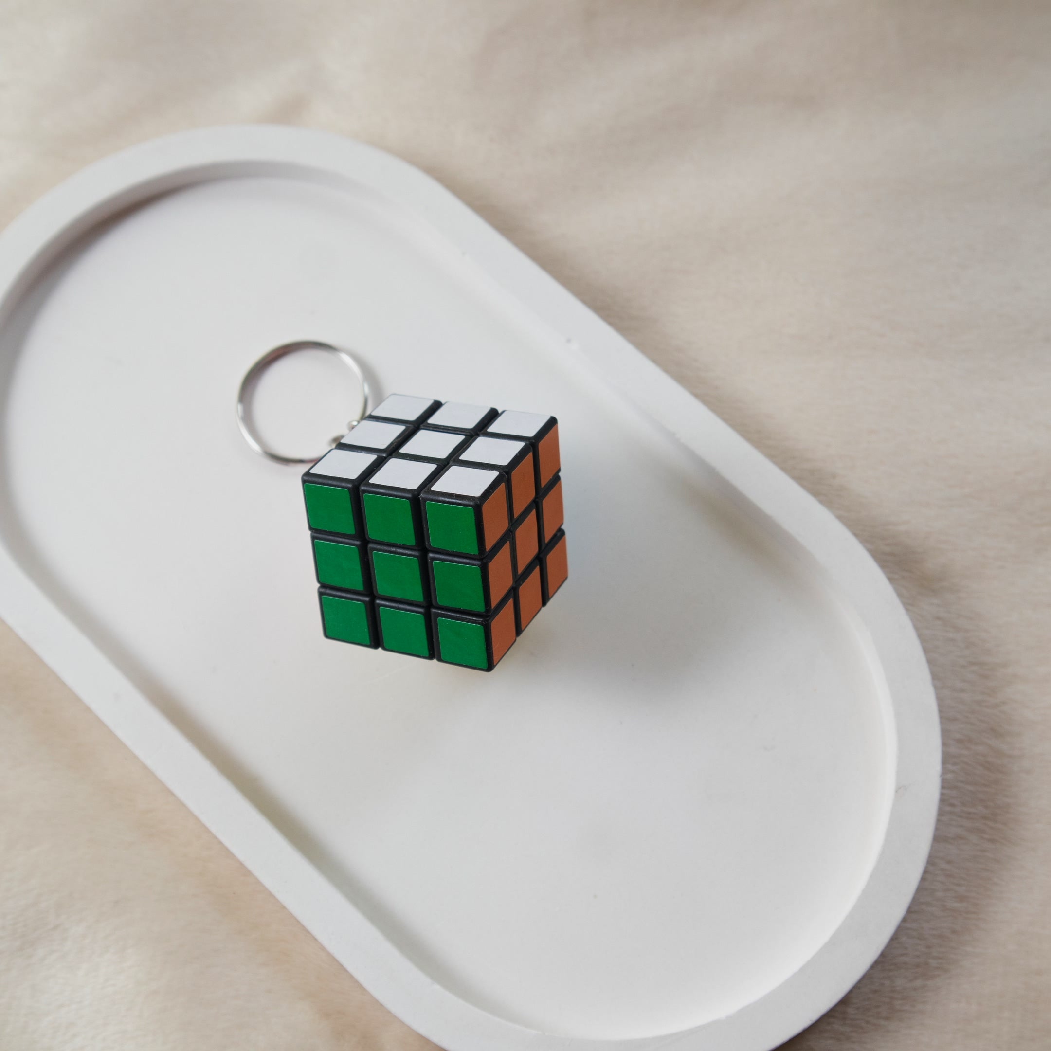 Mini 3x3 Magic Cube keychain - Functional Fidget Puzzle Bag Charm