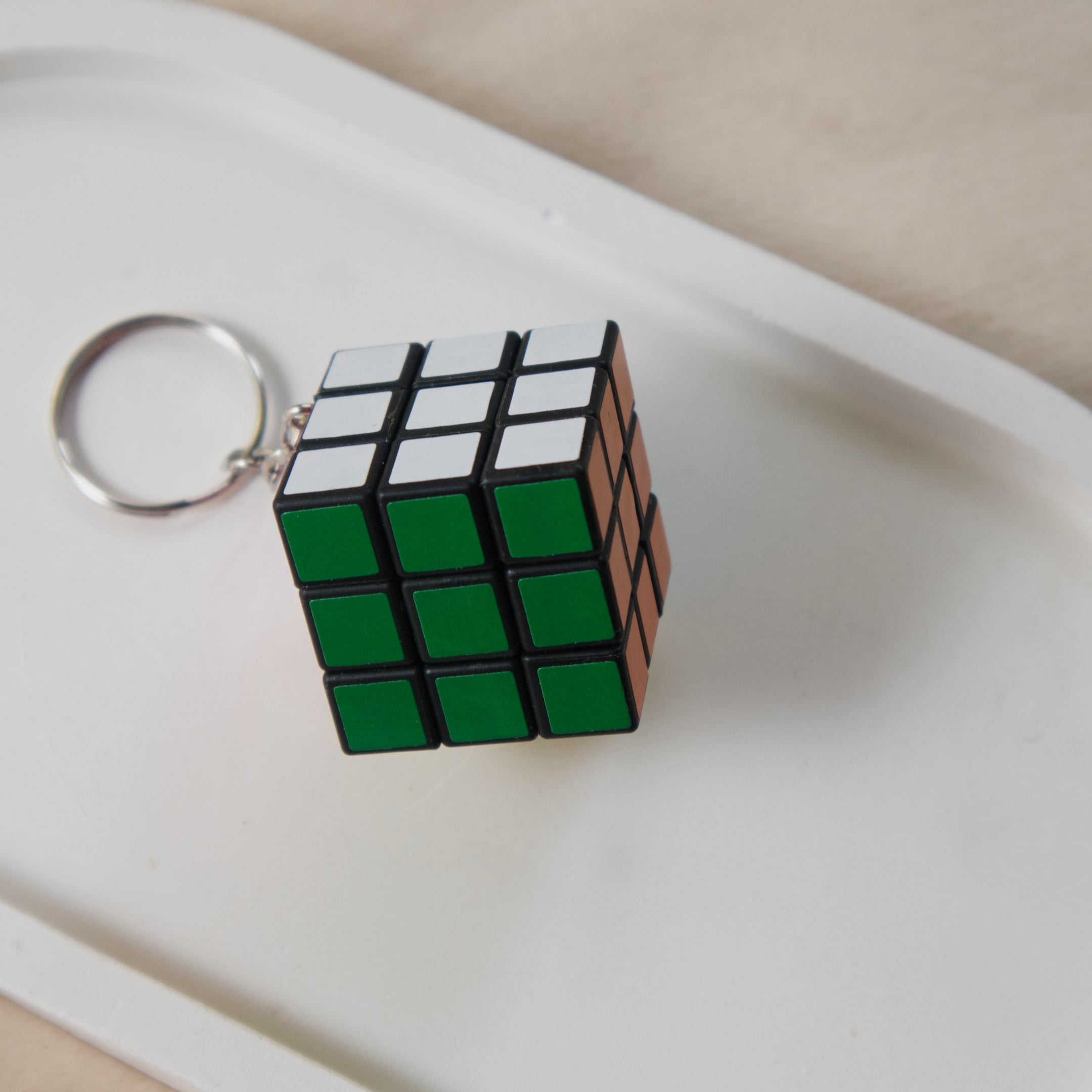 Mini 3x3 Magic Cube keychain - Functional Fidget Puzzle Bag Charm