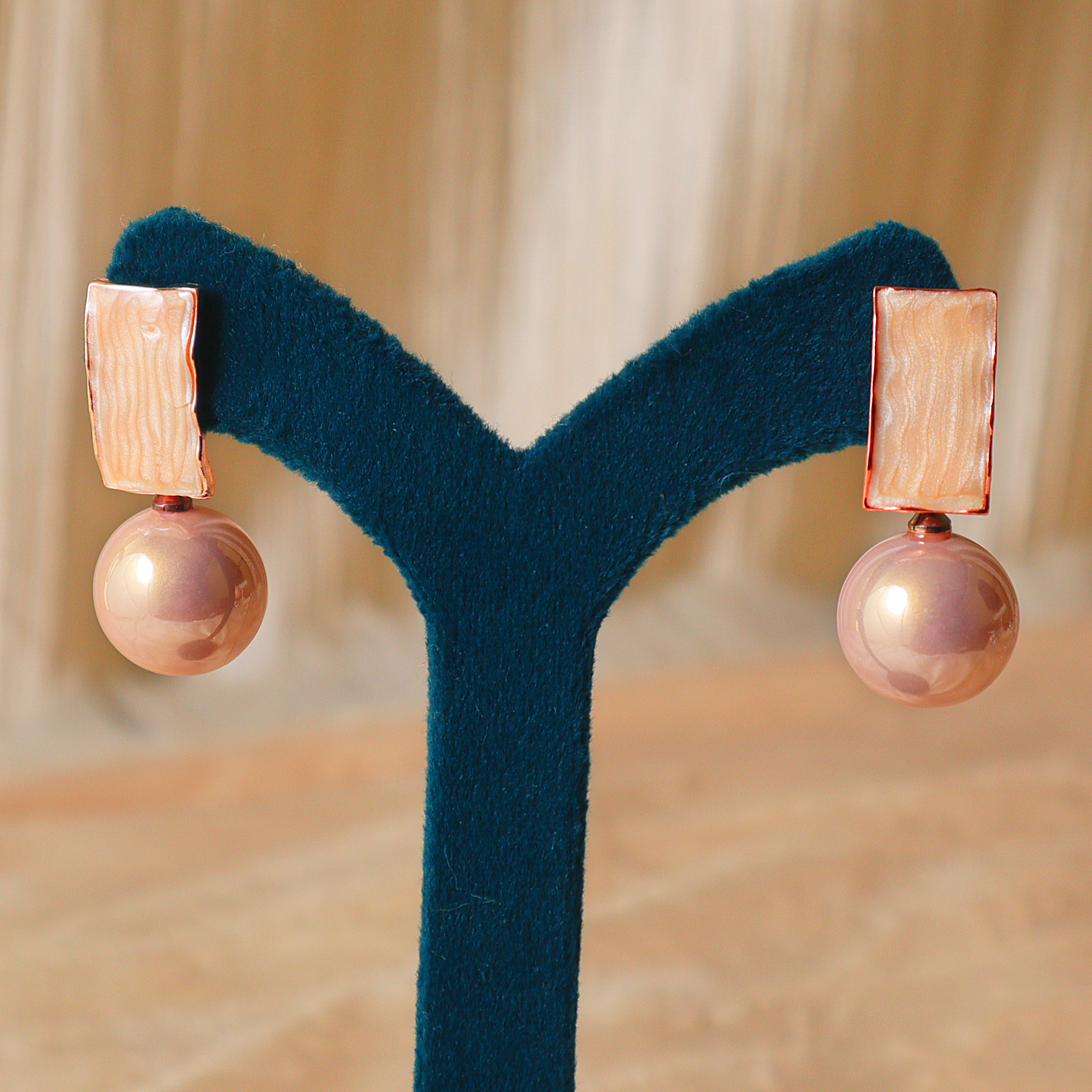 Minimal Pearl Drop Designer Earrings for Women – Elegant Daily Wear Studs