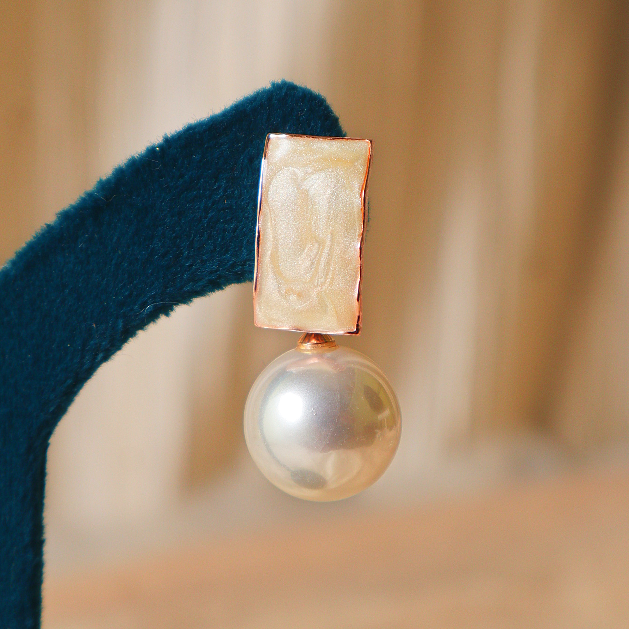 Minimal Pearl Drop Designer Earrings for Women – Elegant Daily Wear Studs