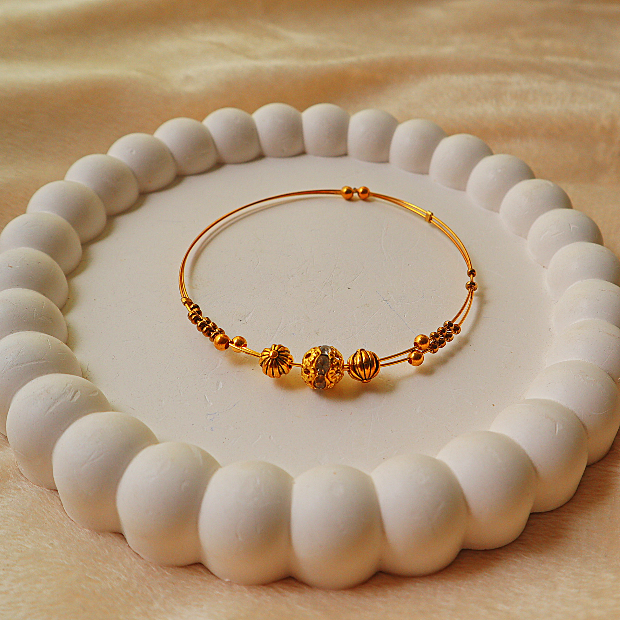 Filigree Gold Statement Wire Bracelet