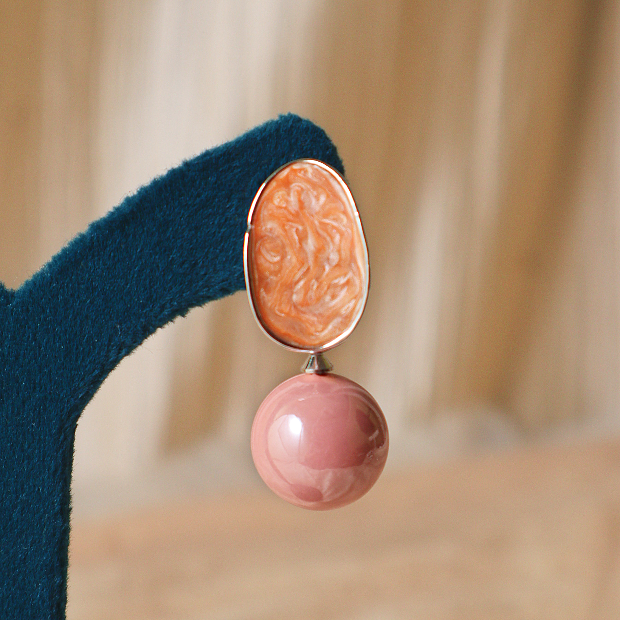 Marble Pearl Drop Designer Earrings for Women – Elegant Daily Wear Earrings