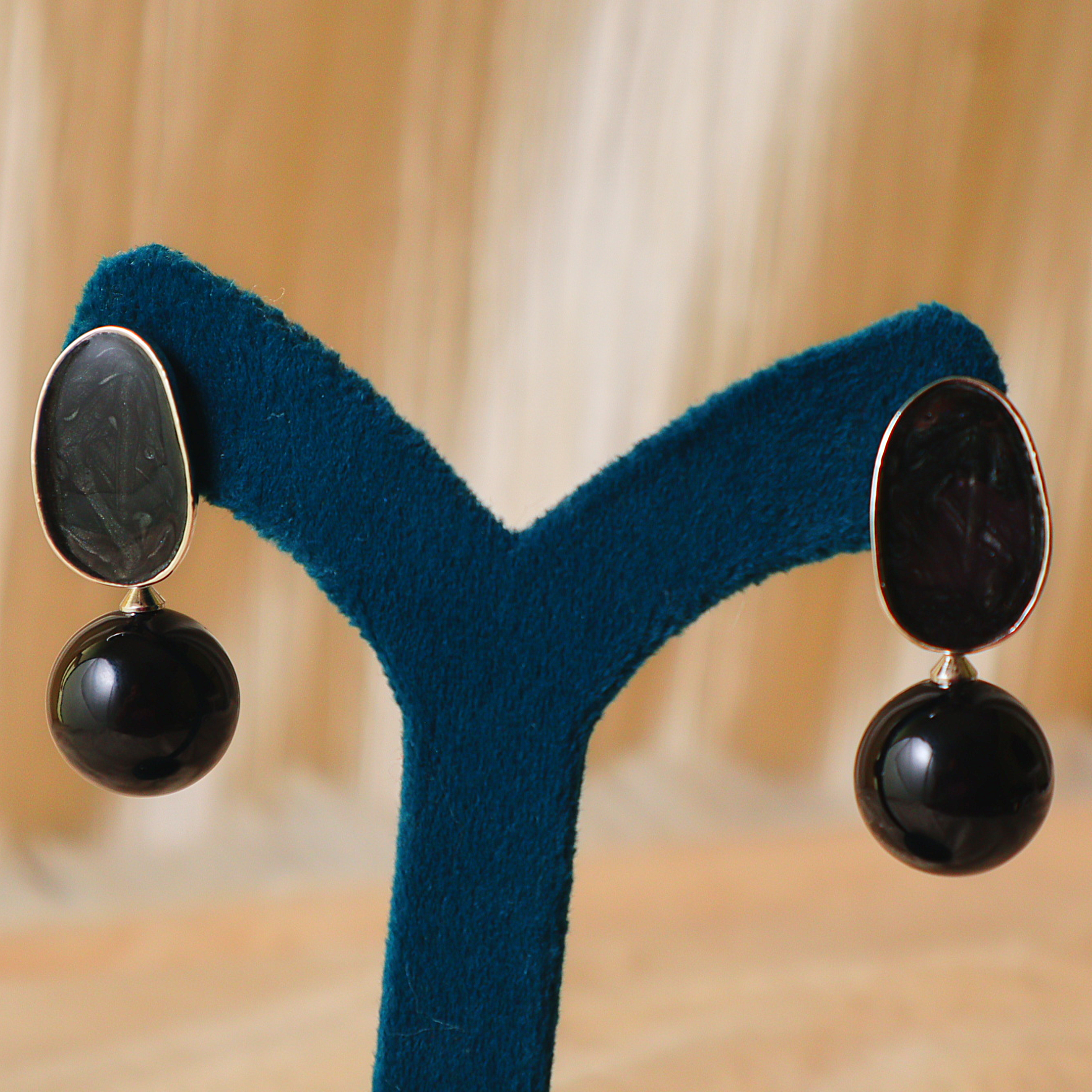 Marble Pearl Drop Designer Earrings for Women – Elegant Daily Wear Earrings