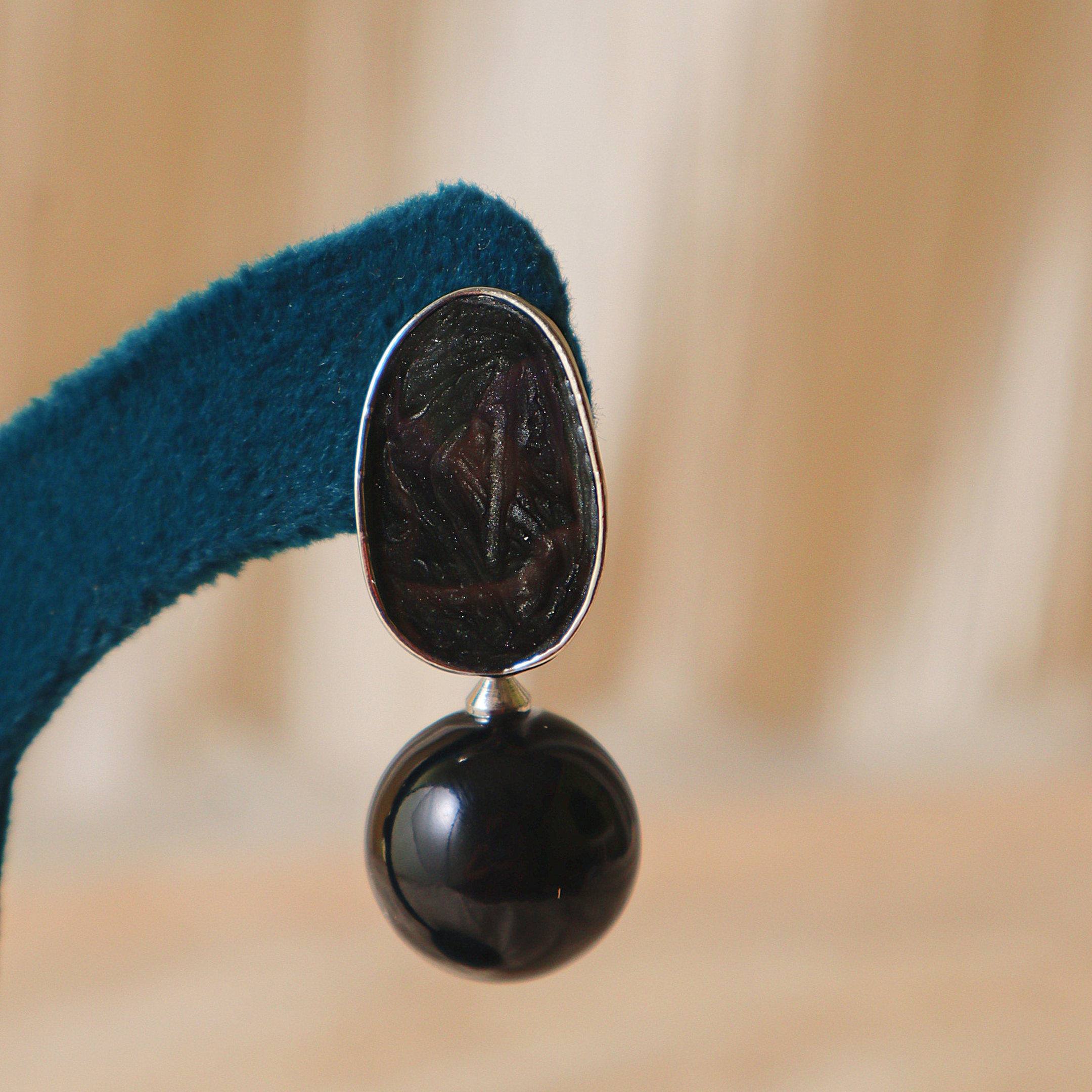 Marble Pearl Drop Designer Earrings for Women – Elegant Daily Wear Earrings