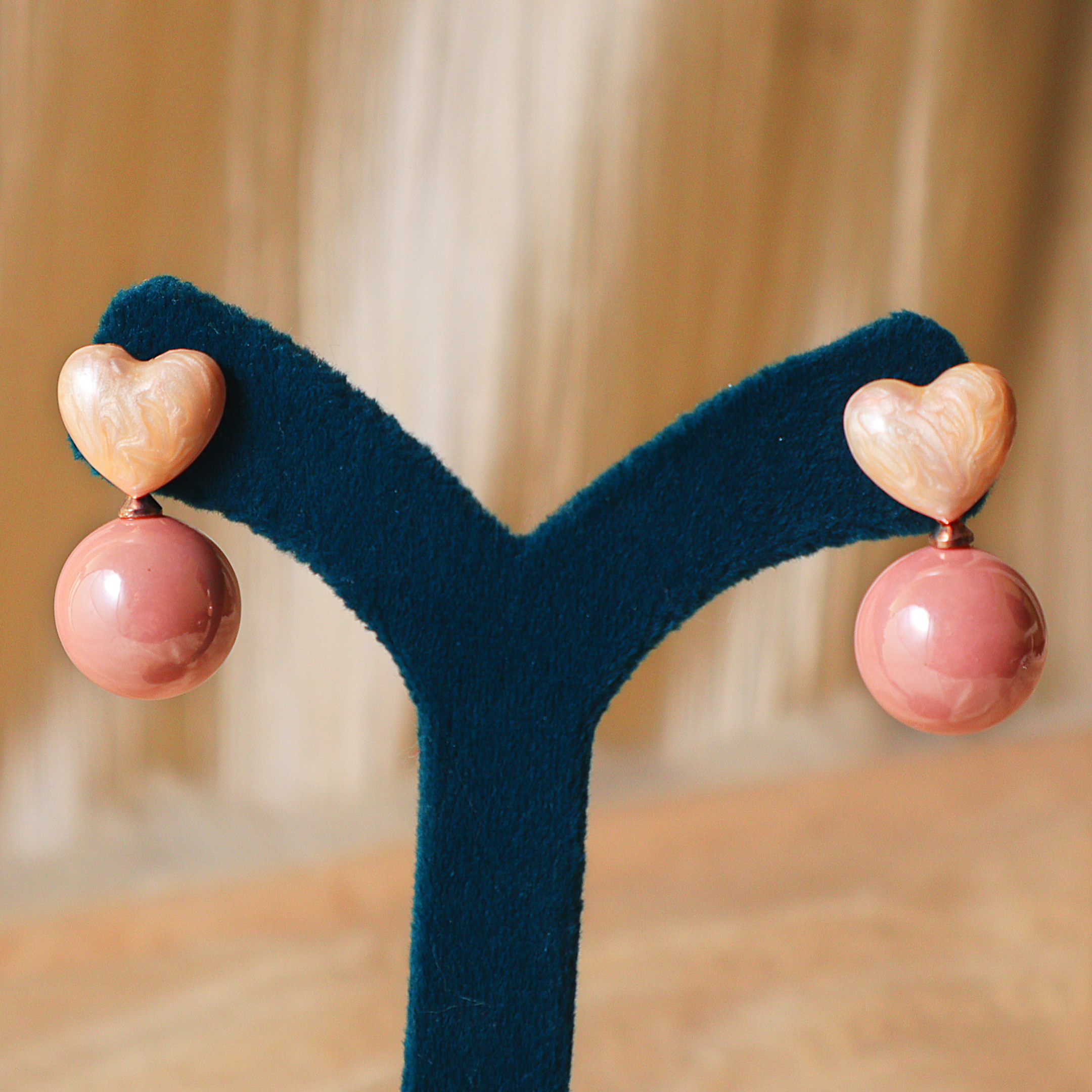 Heart & Pearl Drop Designer Earrings for Women – Elegant Daily Wear Studs