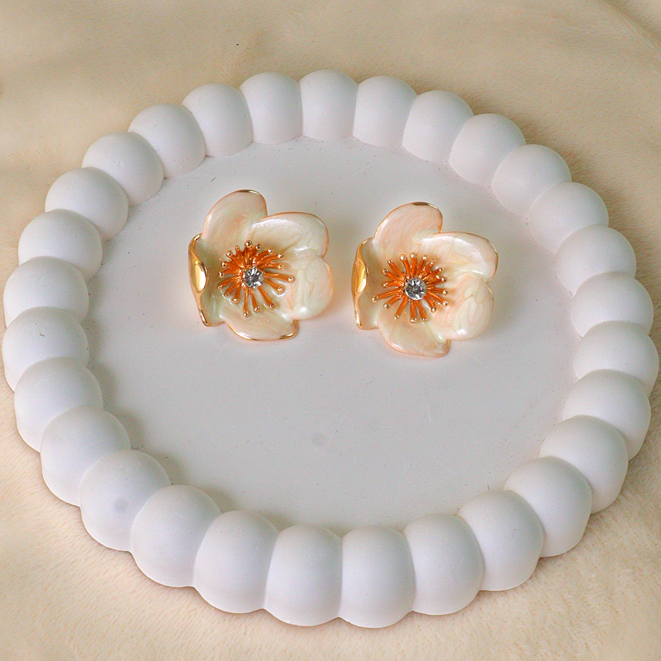 Blossom Pastel Enamel Floral Earrings