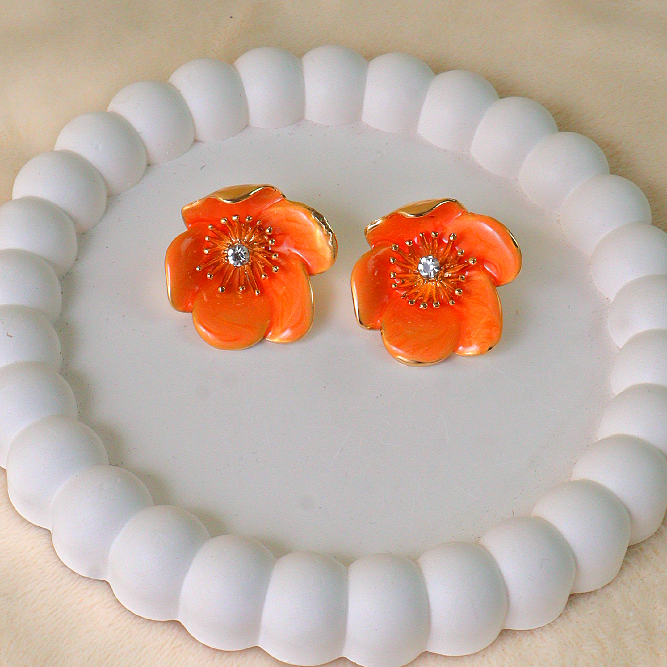 Blossom Pastel Enamel Floral Earrings