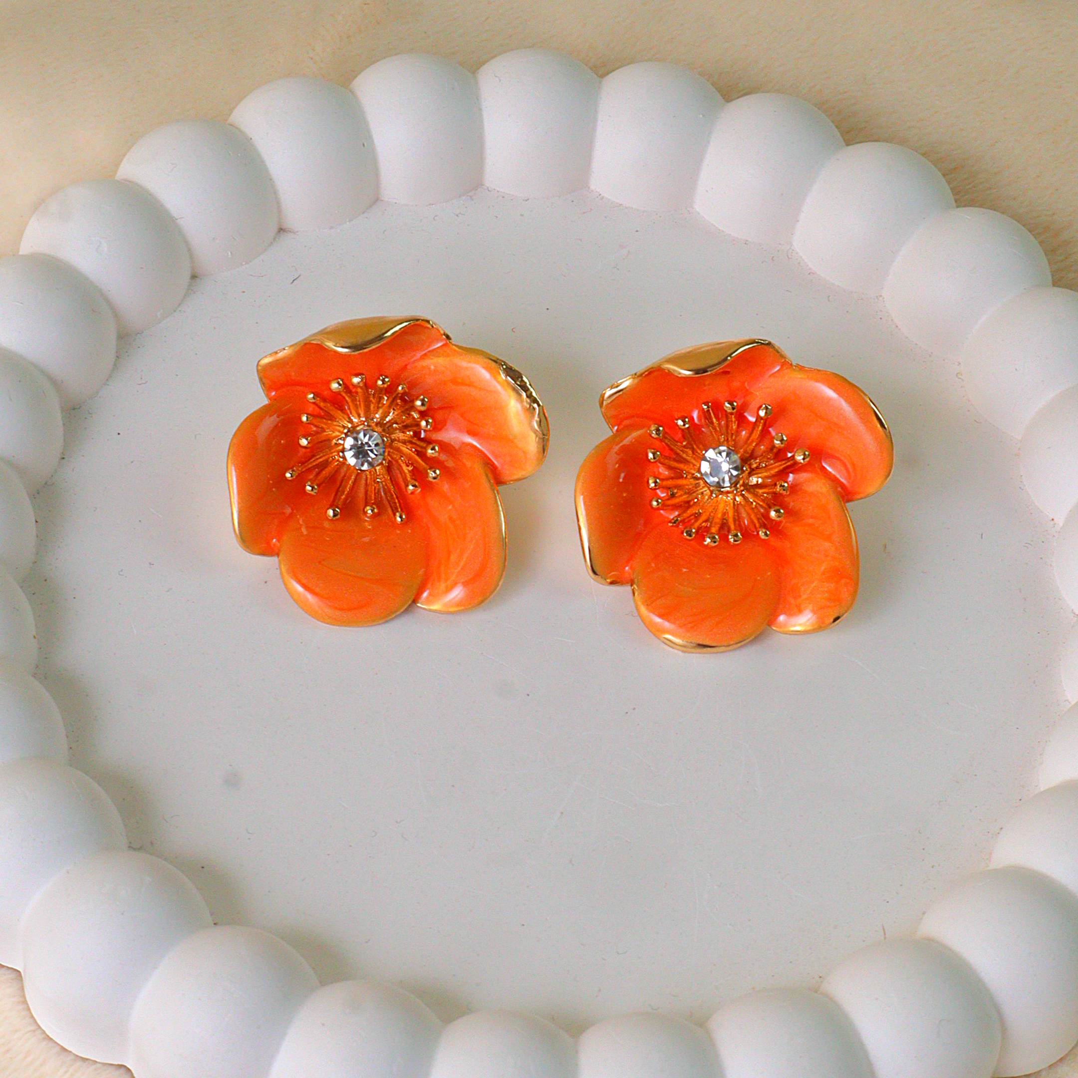 Blossom Pastel Enamel Floral Earrings
