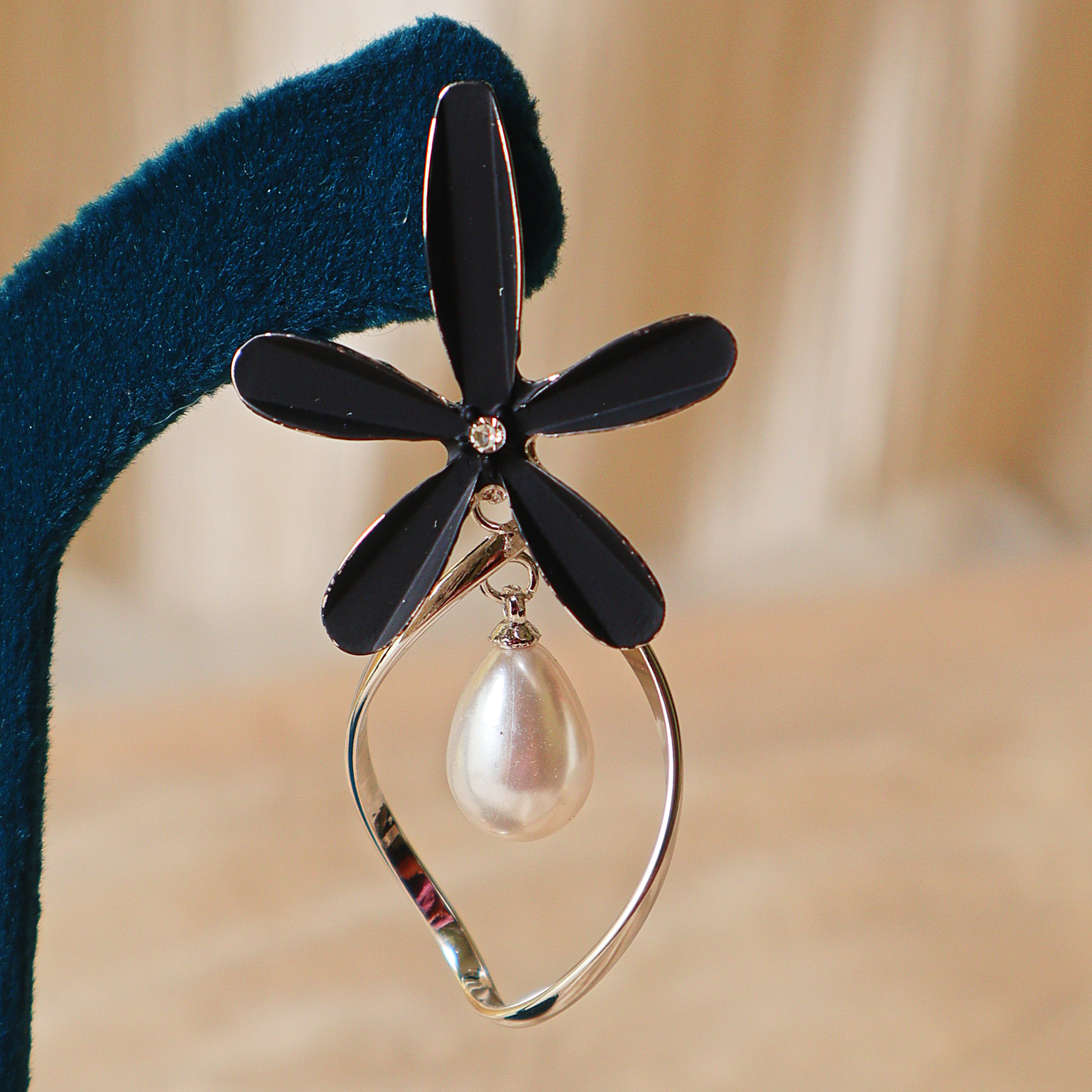 Floral Pearl Drop Designer Earrings for Women | Premium Statement Earrings