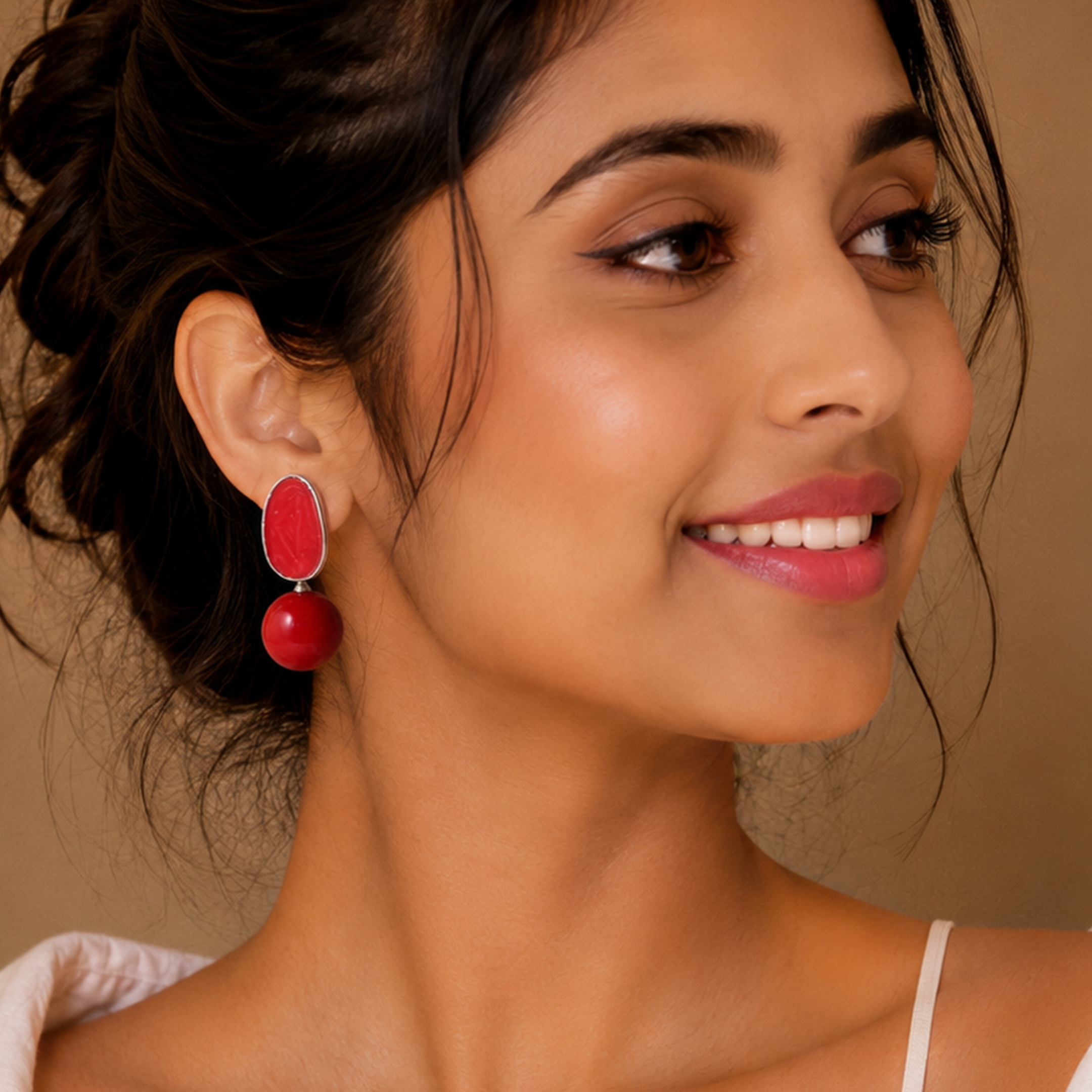 Marble Pearl Drop Designer Earrings for Women – Elegant Daily Wear Earrings