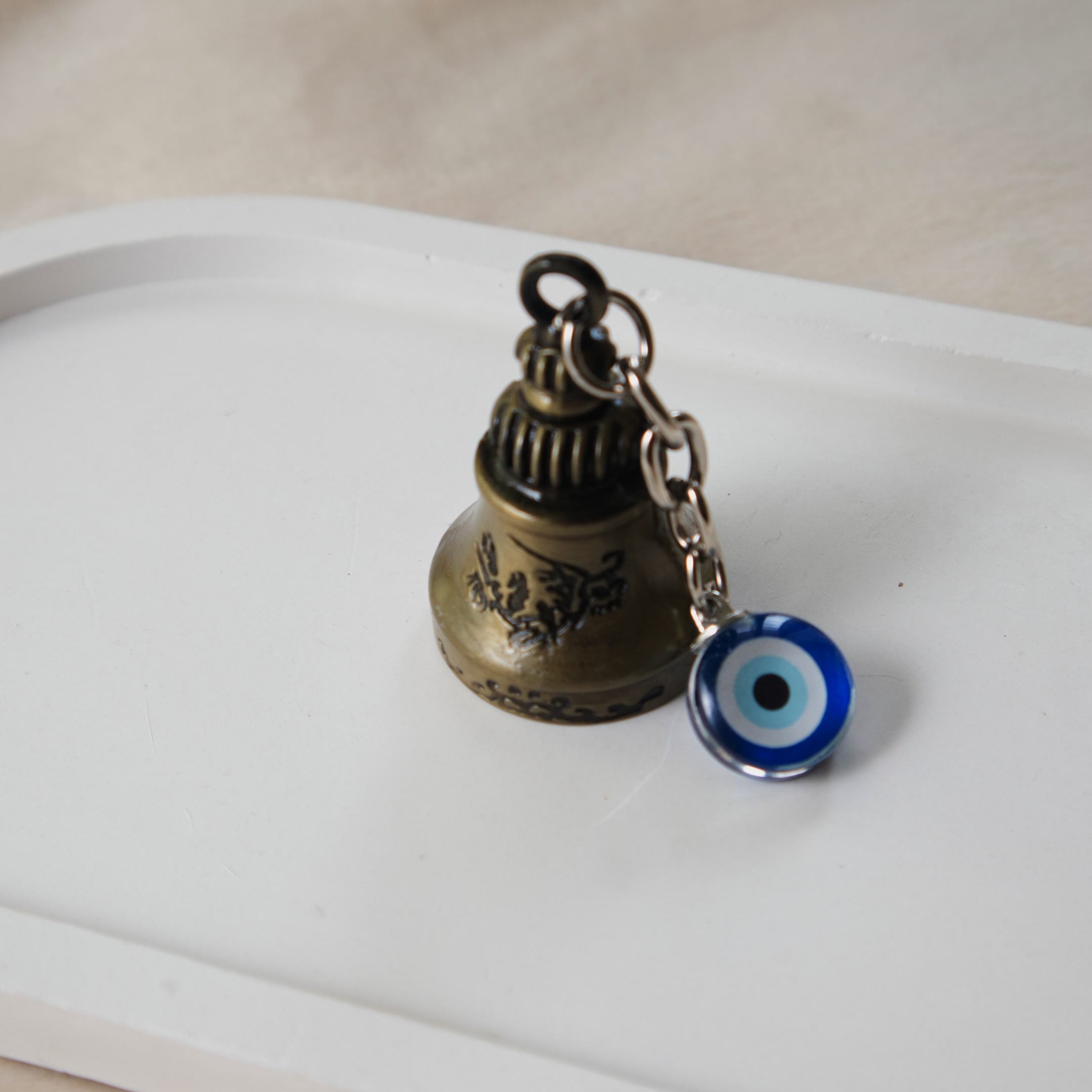 Evil Eye Protection Design keychain with Bell / Good luck Bag keychain Charm (Copy)