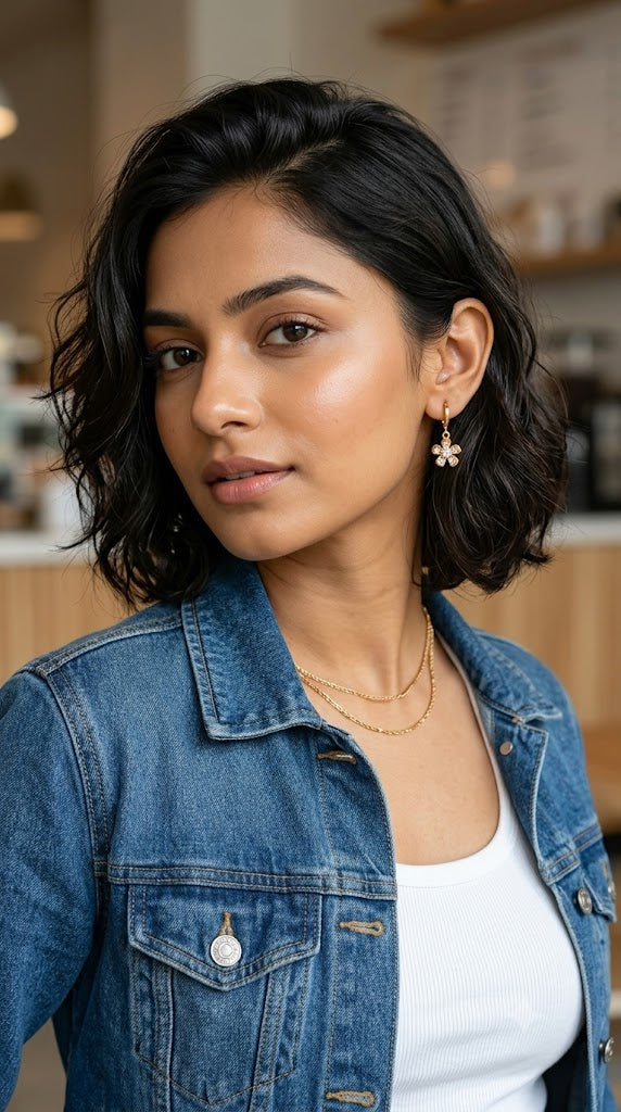 Anti-Tarnish Gold Huggie Hoop Earring Set (3 Pairs) – Crystal Flower & Disc Charm Earrings Combo