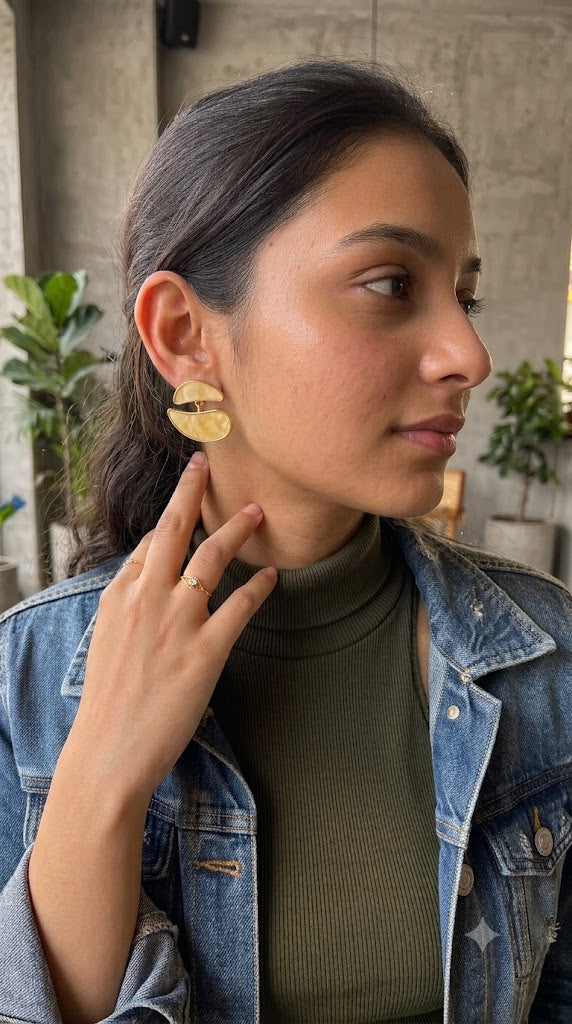 Abstract Pearl Designer Earrings for Women - Statement Earrings