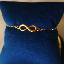Gold Infinity Necklace & Bracelet Set – 2-Piece Minimalist Jewelry Combo for Women