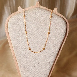 Gold Satellite Necklace & Bracelet Set – 2-Piece Minimalist Jewelry Combo