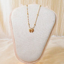 18K Gold Plated Dainty Bow Pendant Necklace – Anti-Tarnish Chain