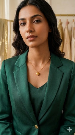 Anti-Tarnish Puffy Heart Necklace – Tarnish-Free Gold Plated Minimalist Charm