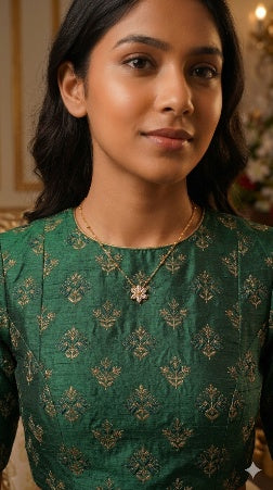 Gold Zirconia Floral Starburst Necklace – Anti-Tarnish Dainty Flower Chain