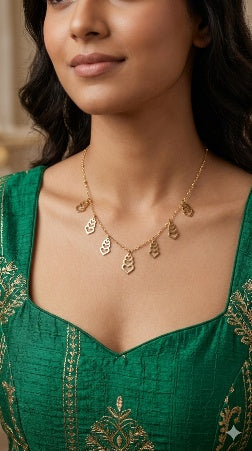 Dainty Gold Triple Heart Dangle Necklace – Tarnish-Free Drop Charm Satellite Jewelry