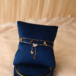 Gold Heart Charm Bracelet for Women – Anti-Tarnish Stainless Steel Jewelry