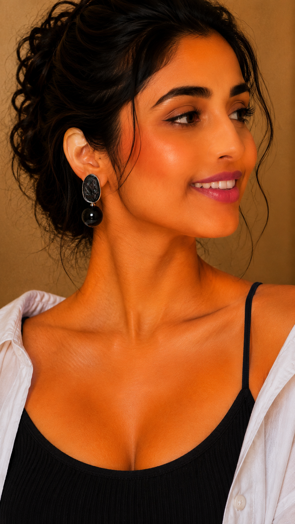 Marble Pearl Drop Designer Earrings for Women – Elegant Daily Wear Earrings