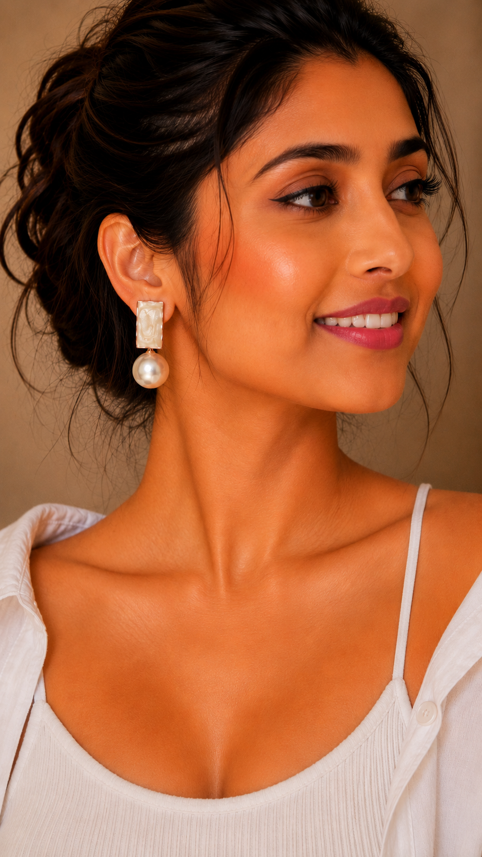 Minimal Pearl Drop Designer Earrings for Women – Elegant Daily Wear Studs